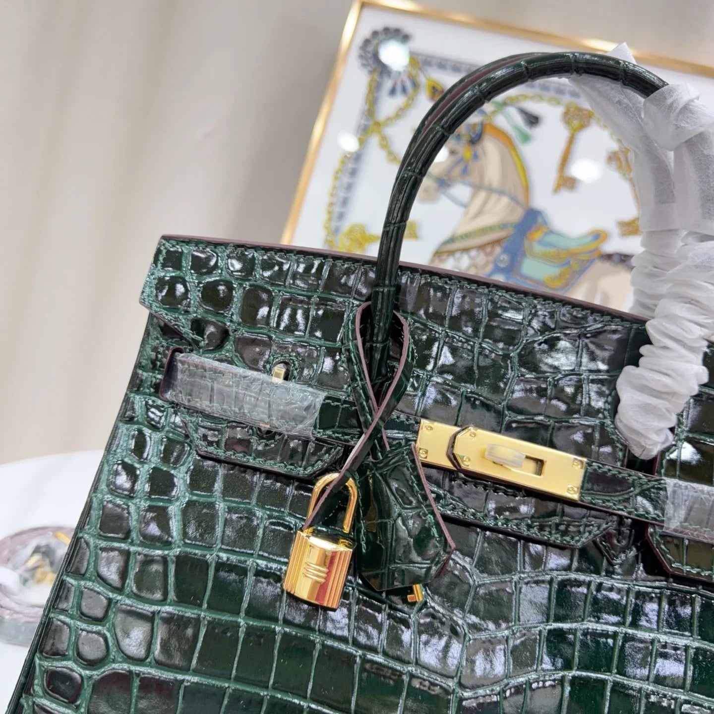 Birkin Vert Titien Matte Alligator Gold Hardware