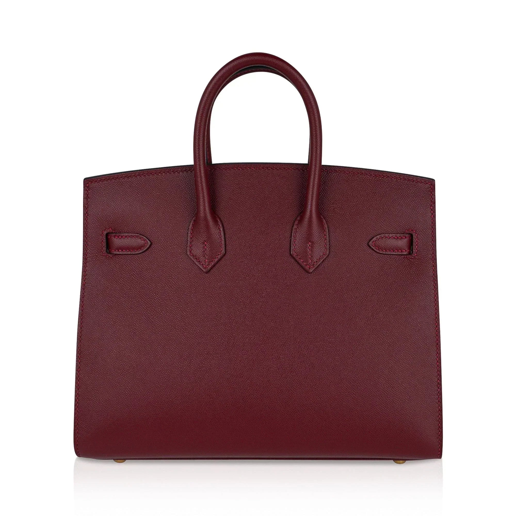 Birkin 25 Bag Sellier Rouge H Gold Hardware Veau Madame Leather