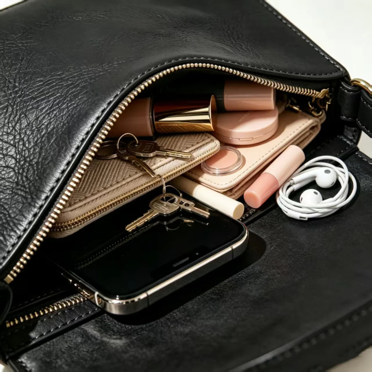 Classic Leather Hobo Bag