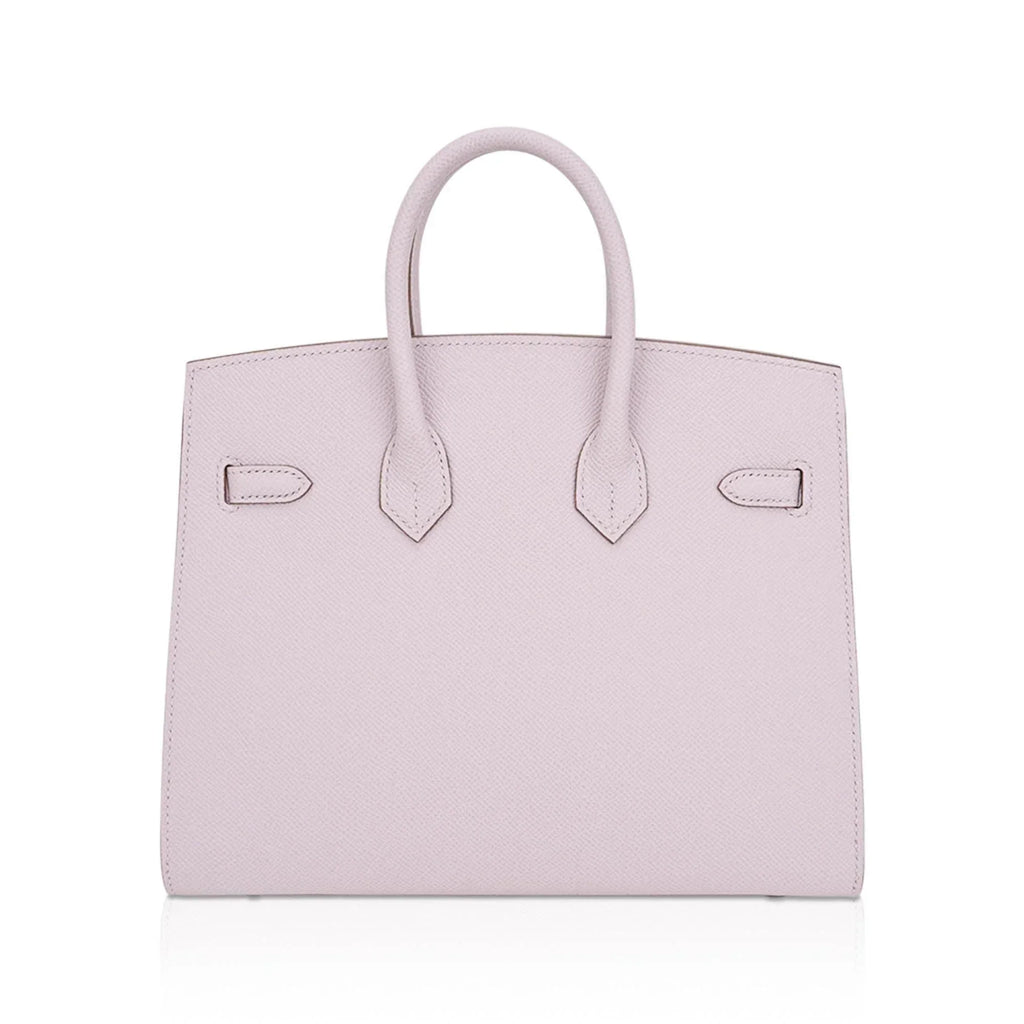 Birkin 25 Bag Sellier Mauve Pale Epsom Leather with Palladium Hardware