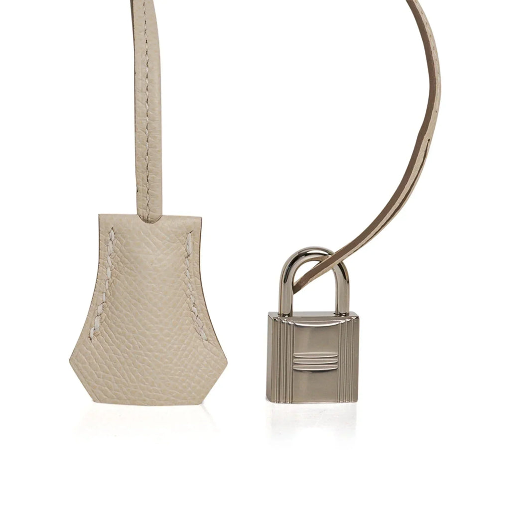 Birkin 35 Bag Craie Epsom Palladium Hardware