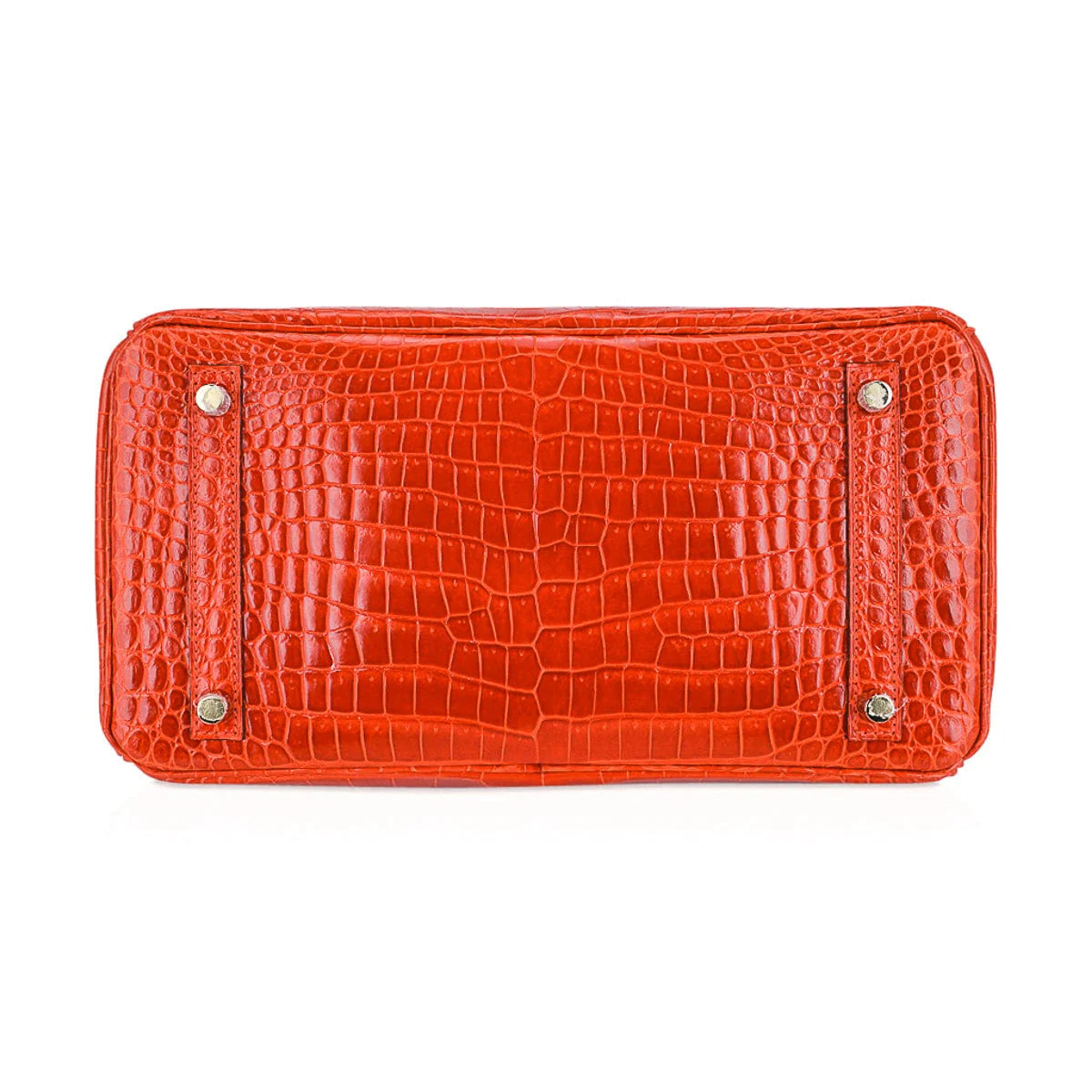 Birkin 30 Bag Orange Poppy Porosus Crocodile with Gold Hardware
