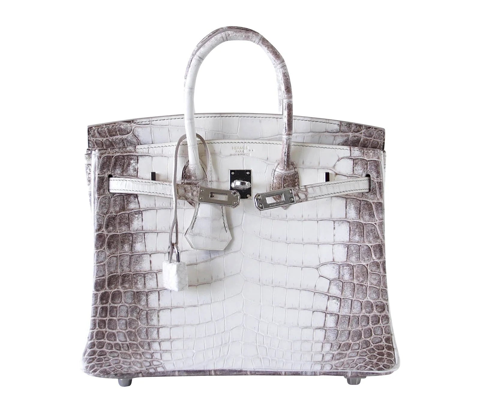 Birkin 25 Bag Blanc Himalaya Exquisite Jewel Palladium Hardware