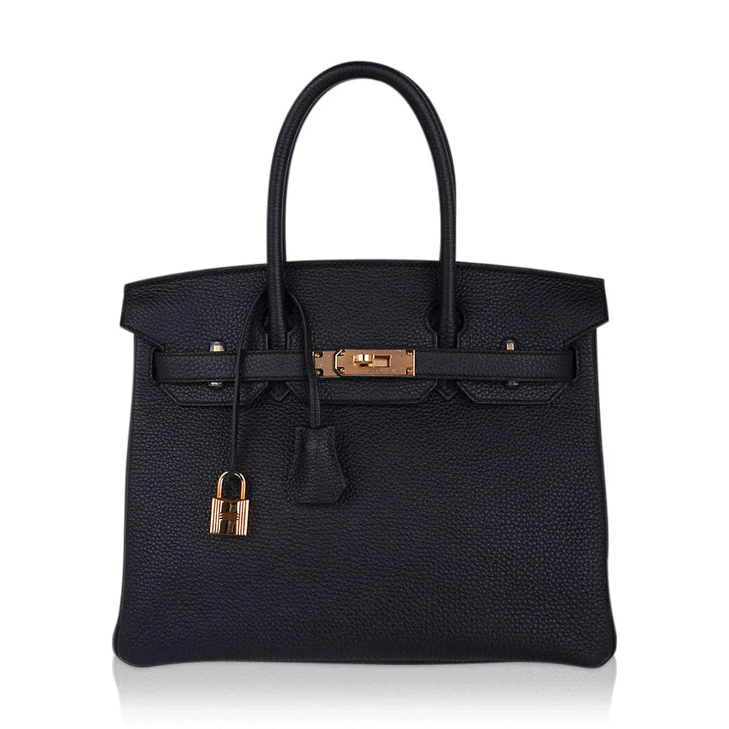Birkin 30 Bag Black Togo Leather with Rose Gold Hardware