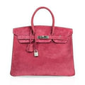 Birkin 35 Bag Fuchsia Pink Doblis Palladium Rare