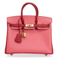 Birkin 25 HSS Bag Rose Azalee Rouge Casaque Epsom Gold Hardware