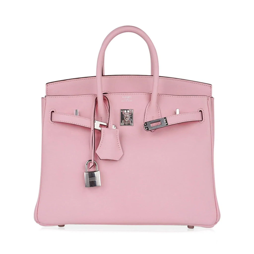 Birkin 25 Bag Rose Sakura Palladium Hardware Rare