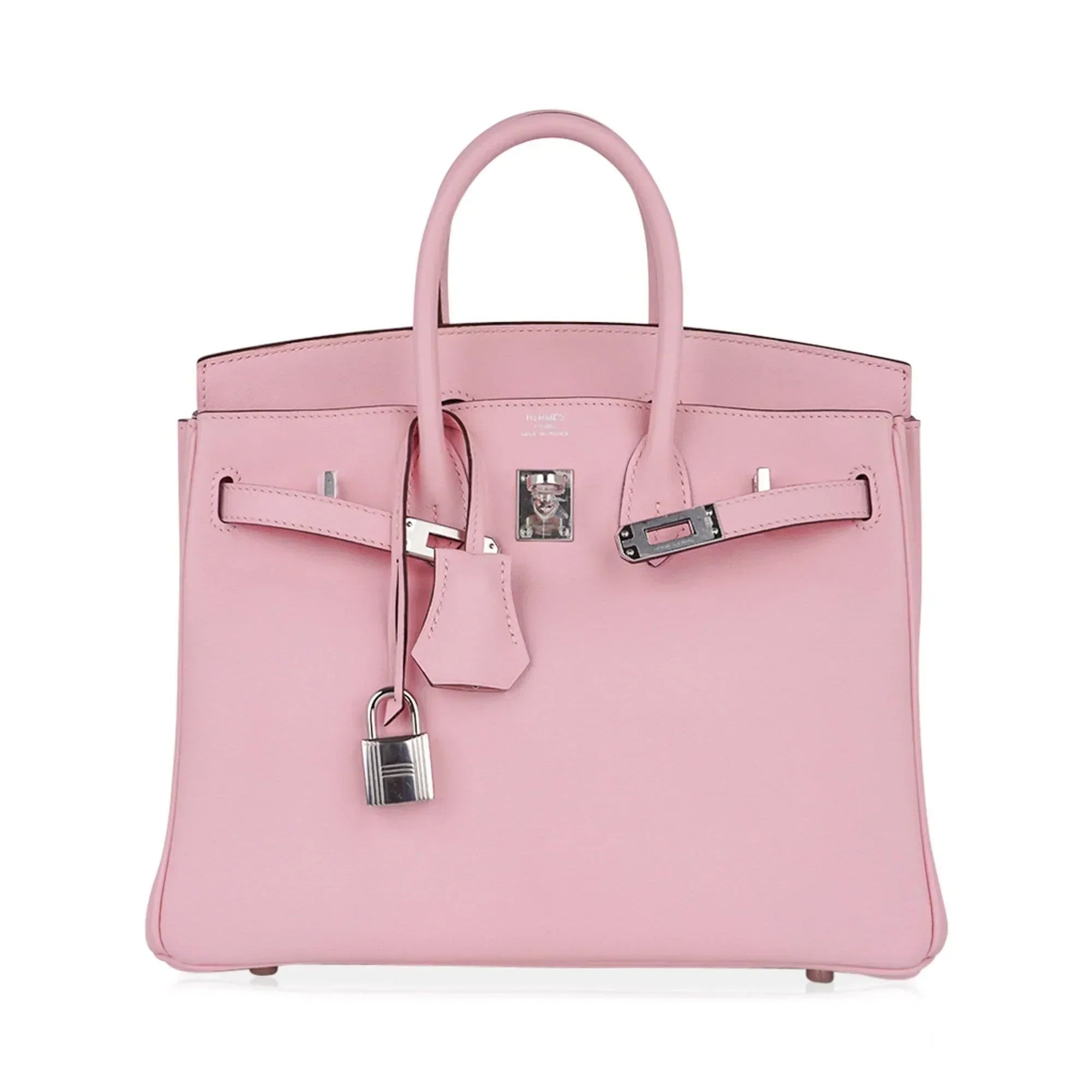 Birkin 25 Bag Rose Sakura Palladium Hardware Rare