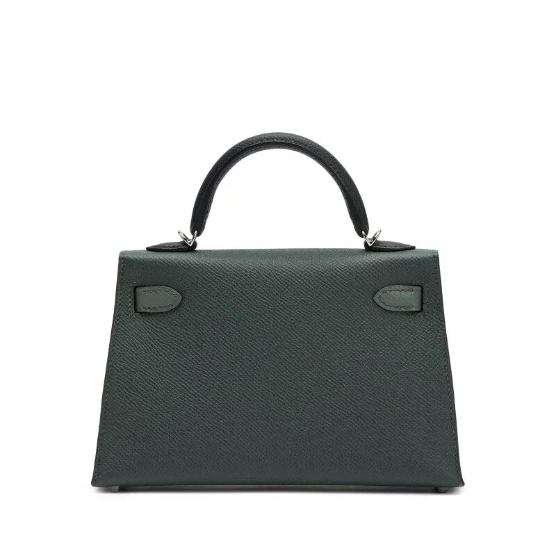 Kelly 20 II Vert Amande and Black Epsom Mini Palladium Hardware