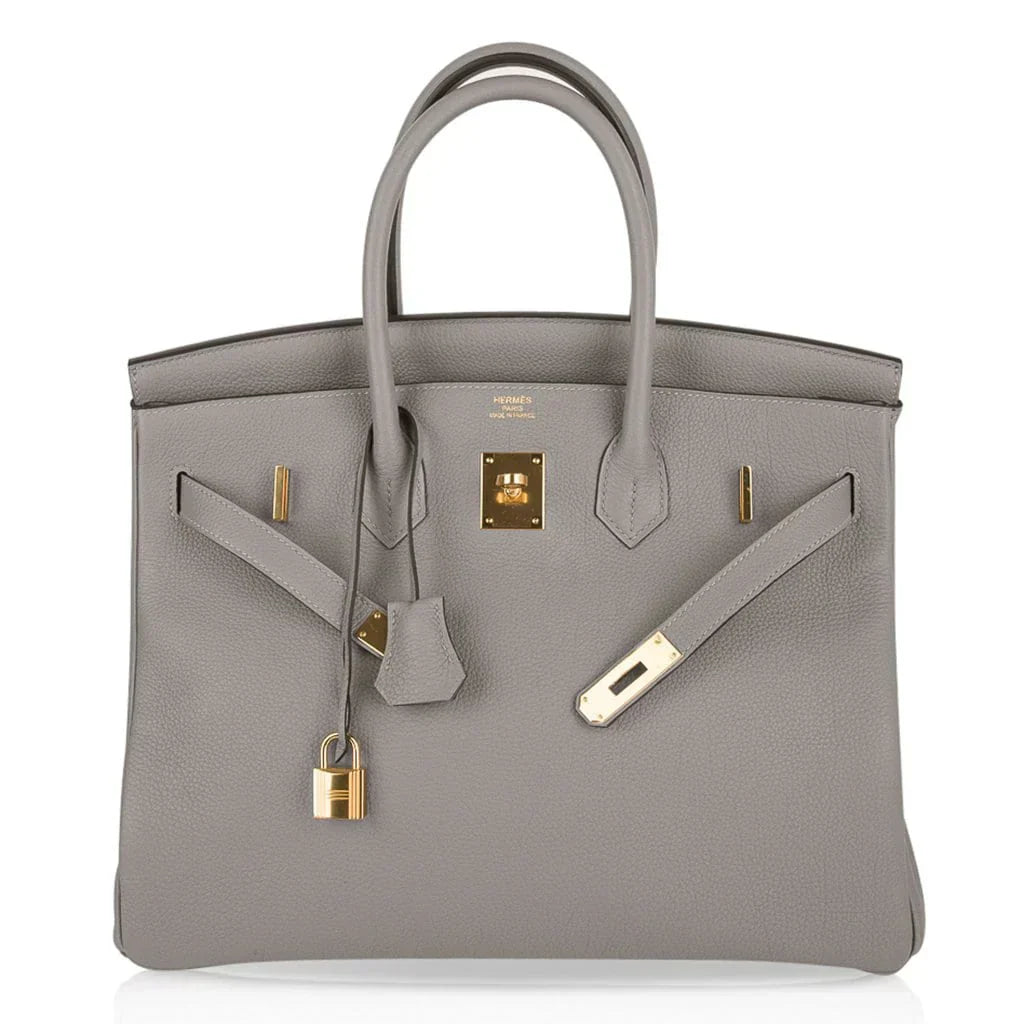 Birkin 35 Bag Gris Asphalte Togo Gold Hardware