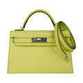 Mini Kelly 20 Bag Sellier Jaune Bourgeon Chevre Leather with Palladium Hardware