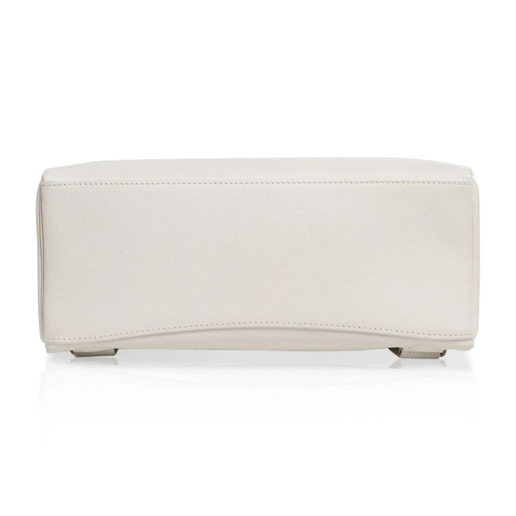 Kelly Ado 28 Bag White Evergrain Palladium Hardware