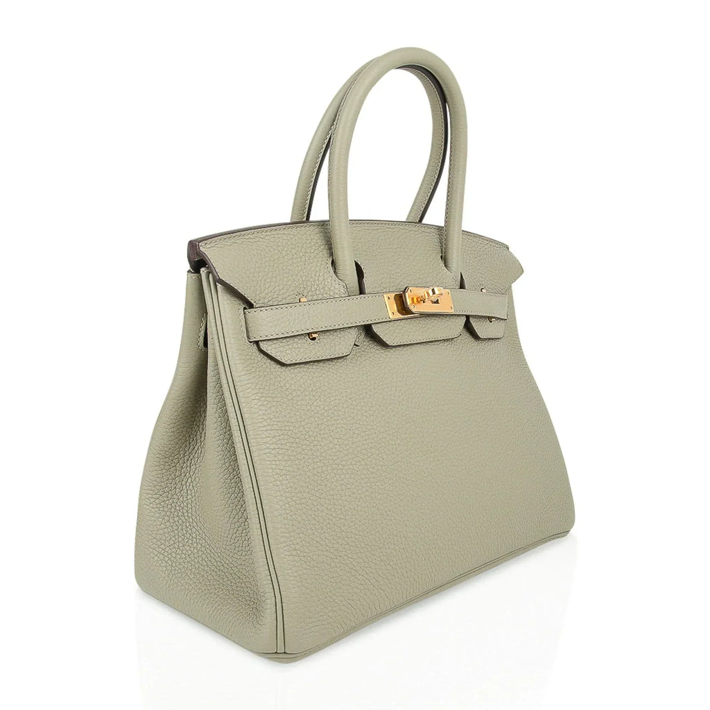 Birkin 30 Bag Sage (Sauge) Clemence Leather Gold Hardware